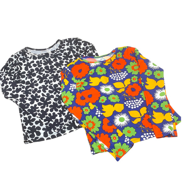 Lot 2 Marimekko x Target Child's Sz M Rash Guards Long Sleeve Swim Tops - Picture 2 of 7